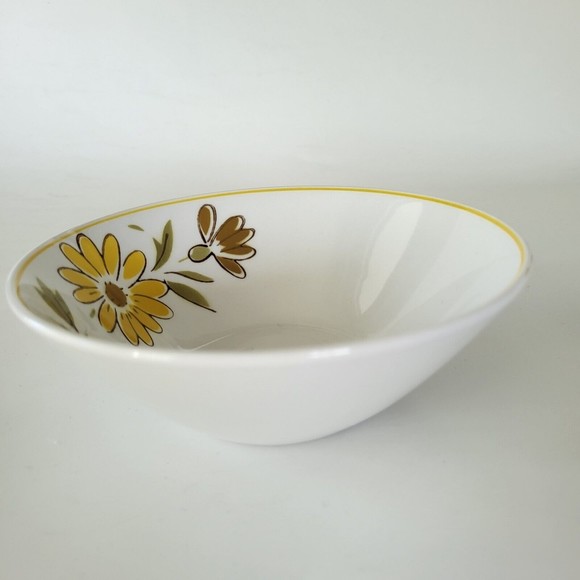 Vintage Mikasa Sunland Cera-Stone Floral Fruit Dessert  Bowl 3113-KJ Japan 1970s - Picture 3 of 5